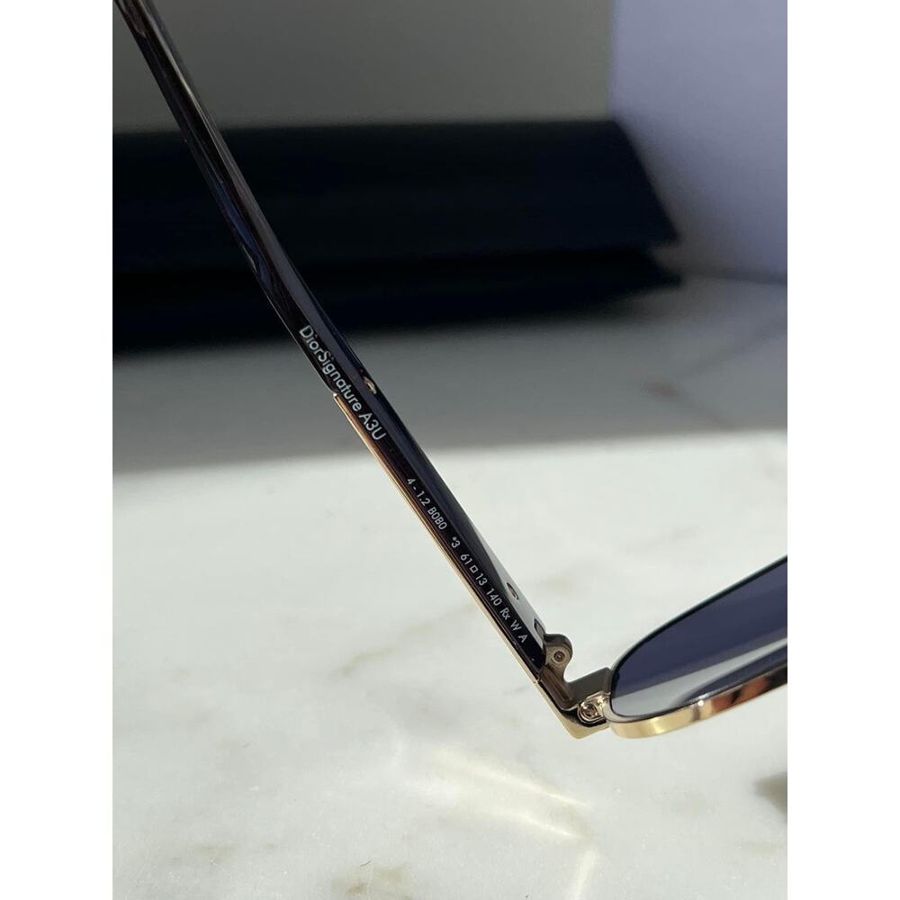 NEW Dior Signature A3U Aviator Oversized Sunglasses Blue - Picture 9 of 9